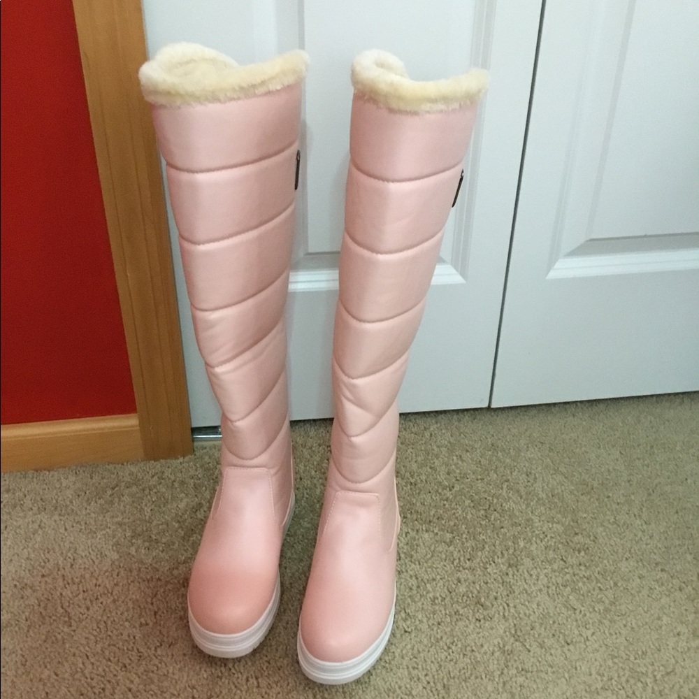 Happy Love over the Knee Faux Lined Fur Boots S 37